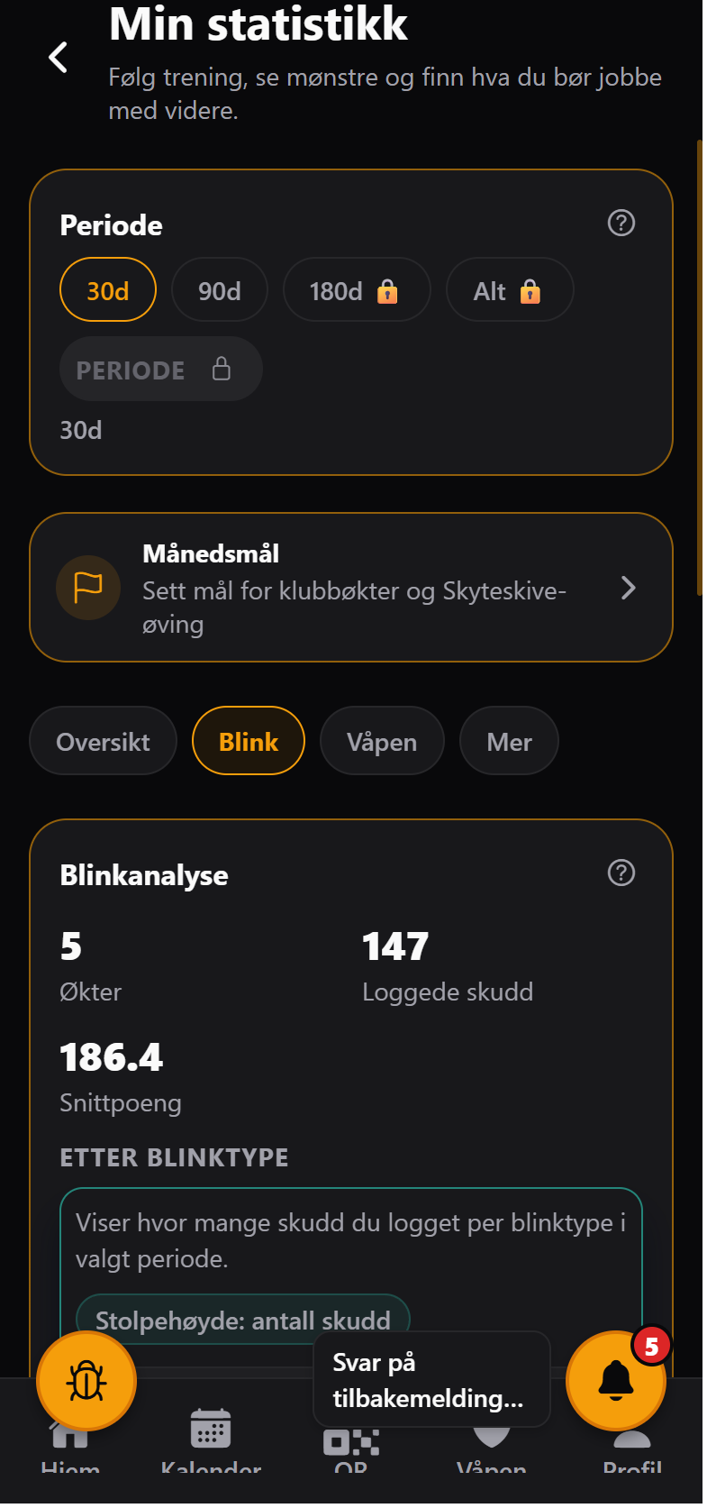 Statistikk med blinkanalyse